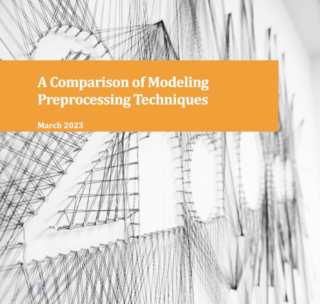 Comparison of Modeling Preprocessing Techniques Cover Page